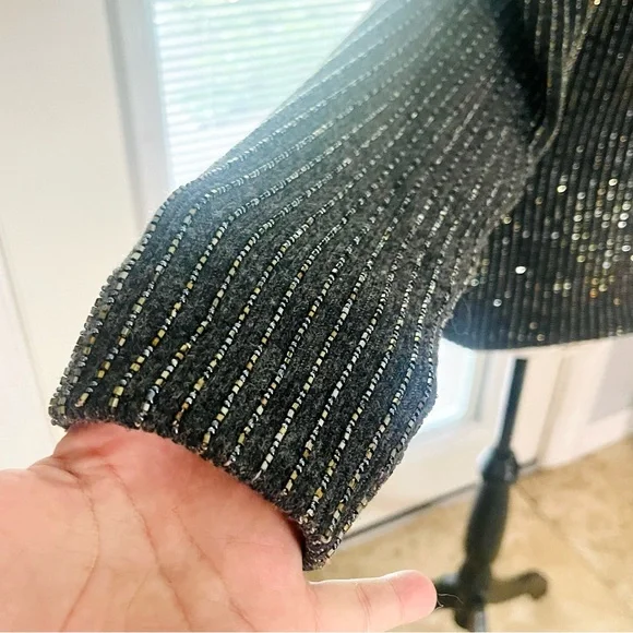 Carolyne Roehme Elizabeth Arden Vintage 80’s Beaded Wool Sweater | Size M - Picture 6 of 11